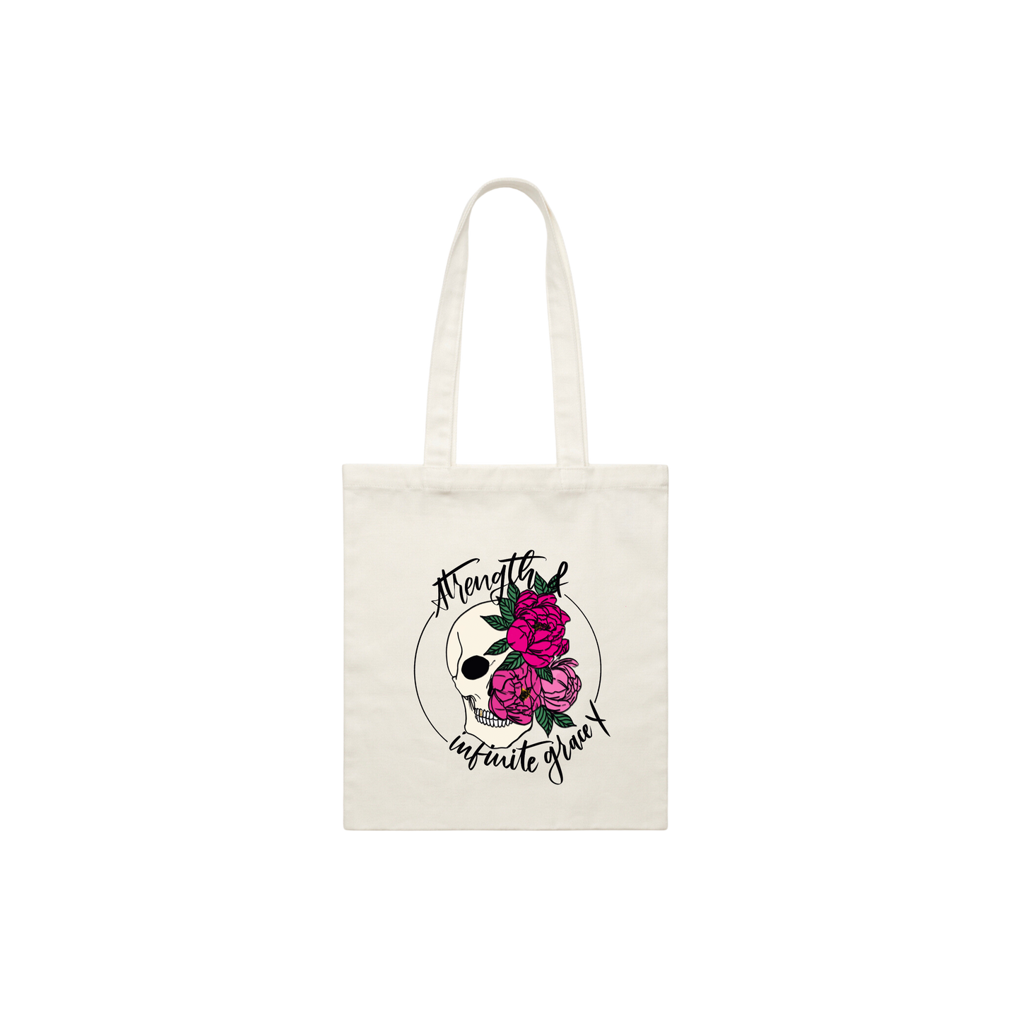 Strength Skull Tote Bag